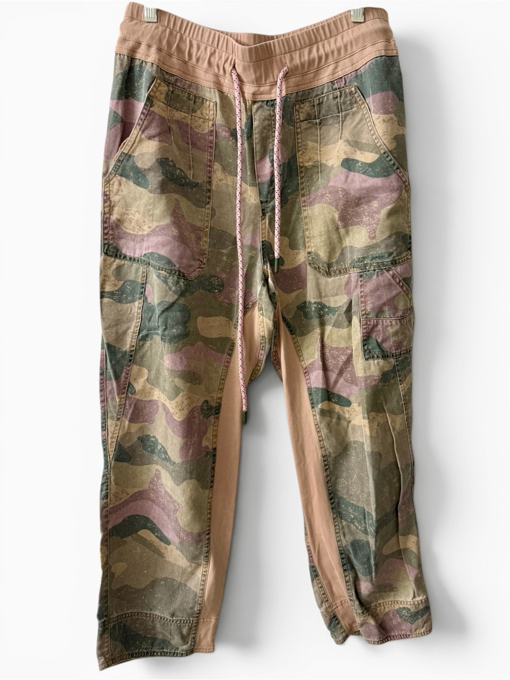 Anthropologie The Nomad Faded Camo Jogger Pant Knit Waistband Size Medium